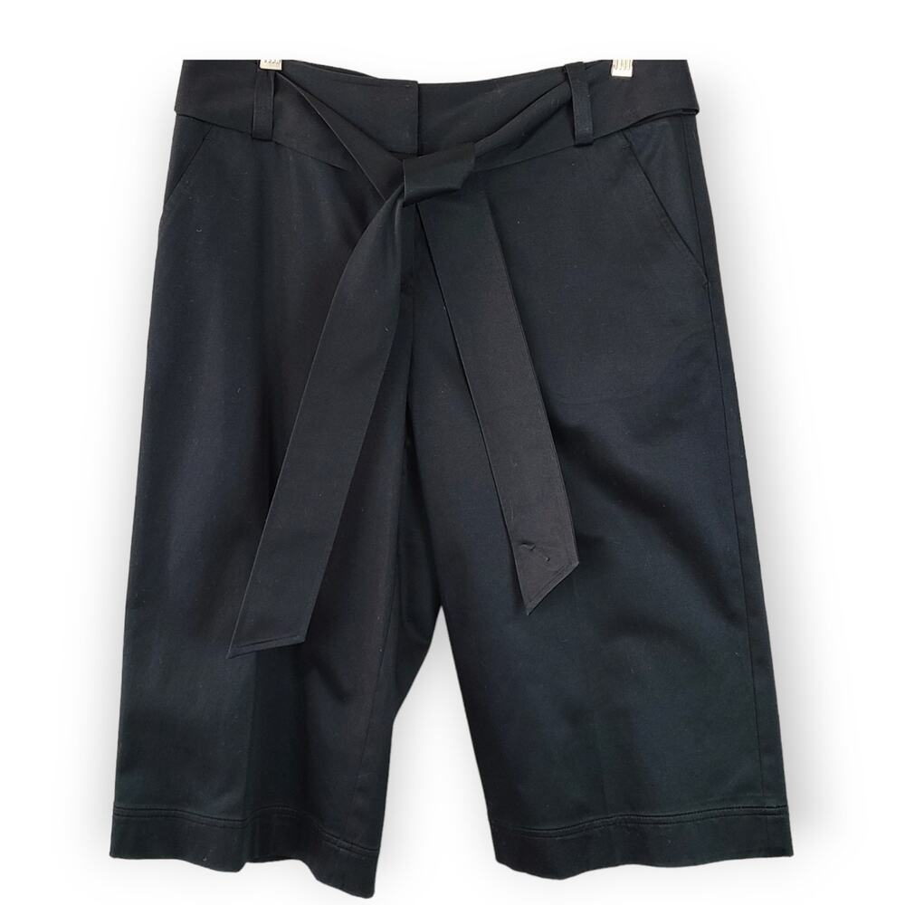 Lafayette 148 black wide legged skimmers gaucho pants size 8